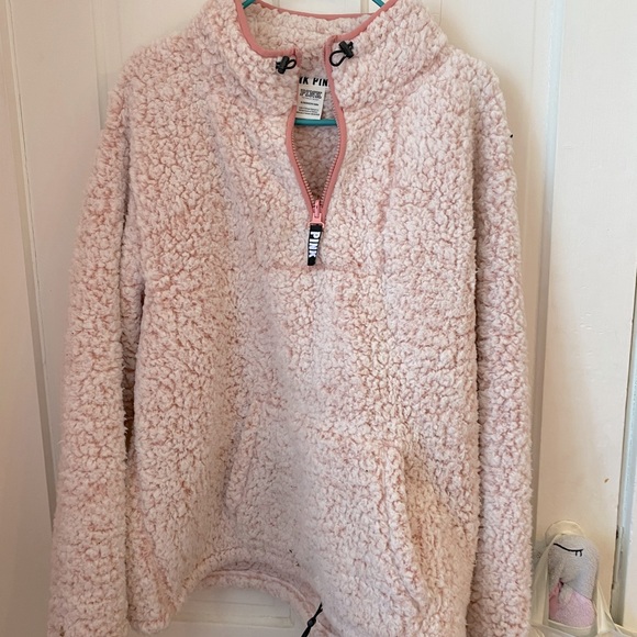 VICTORIAS SECRET PINK Sherpa pullover - Picture 1 of 1